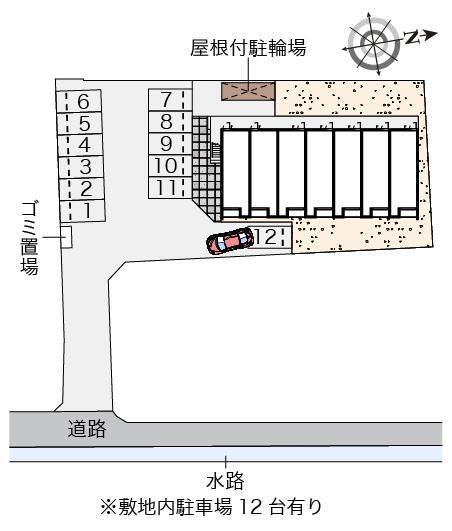 クレイノオーロラＨｏｍｅ(57301)の駐車配置図