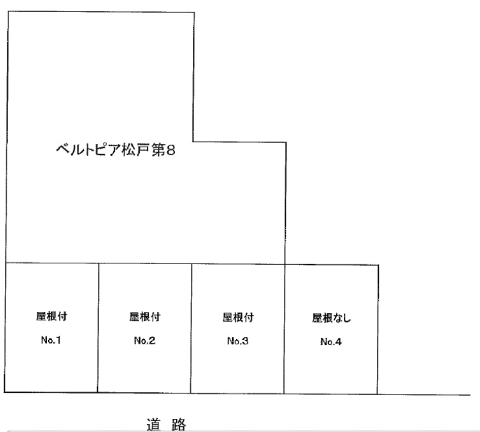 ベルトピア松戸第08の駐車配置図