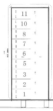 花目矢野パーキングの駐車配置図