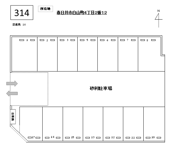 J-314の駐車配置図