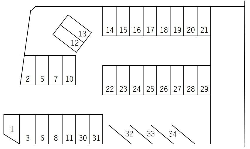白石裕輝第4駐車場の駐車配置図