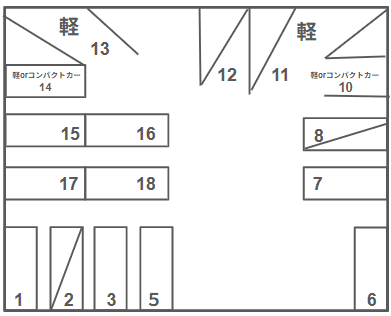シティハイツ金森の駐車配置図