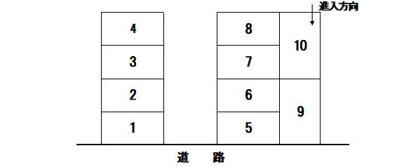 元菊町パーキングの駐車配置図
