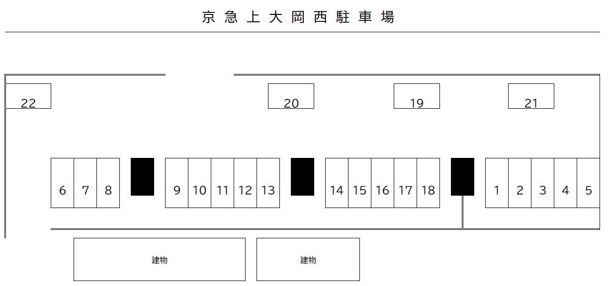 京急上大岡西の駐車配置図