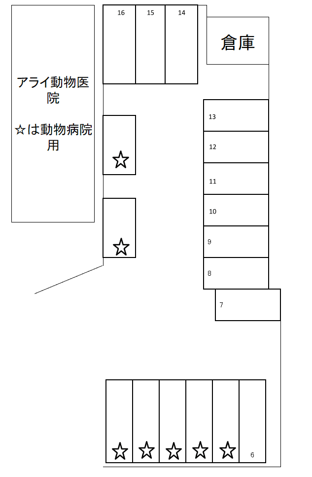 アライパーキングの駐車配置図