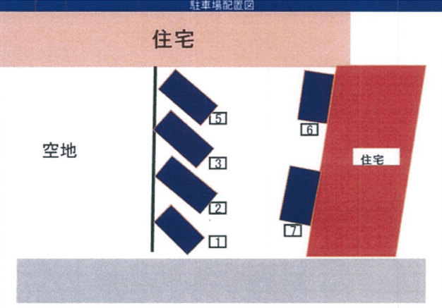 城町第11駐車場の駐車配置図