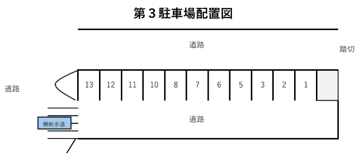 水木第3駐車場の駐車配置図