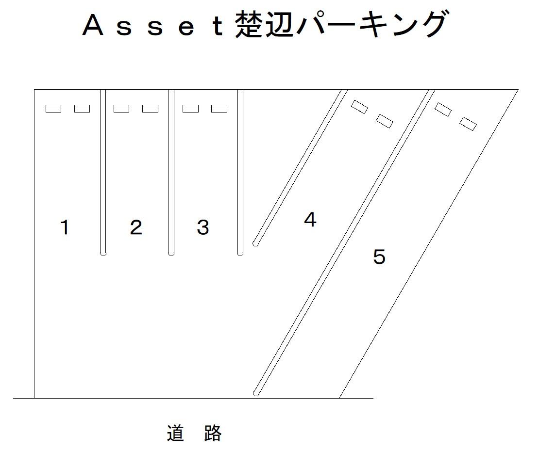 Ａｓｓｅｔ楚辺パーキングの駐車配置図