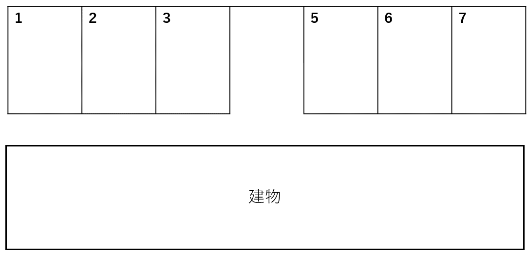 セジュール東橋良Ａの駐車配置図