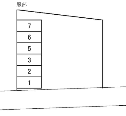 服部駐車場の駐車配置図