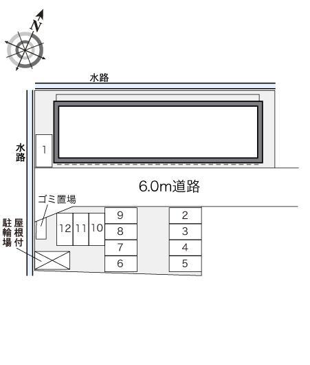 さくらんぼ館(28021)　敷地外駐車場の駐車配置図