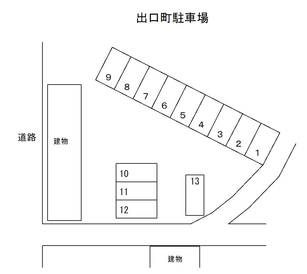 新倉出口駐車場の駐車配置図
