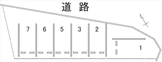 中川原月極駐車場の駐車配置図