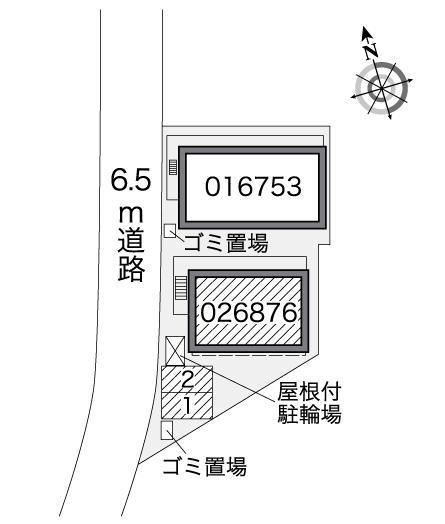 ヴィラ曽根Ｂ(26876)の駐車配置図