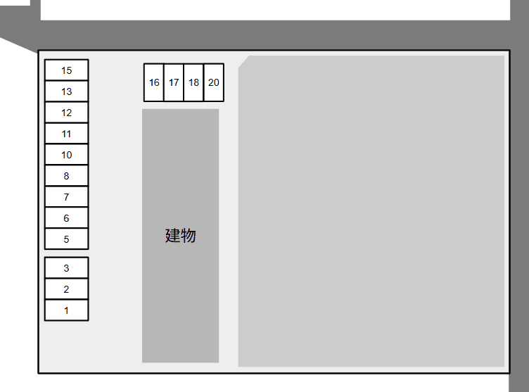 Ｗｉｌｌ　Ｃｏｕｒｔ別駐車場の駐車配置図