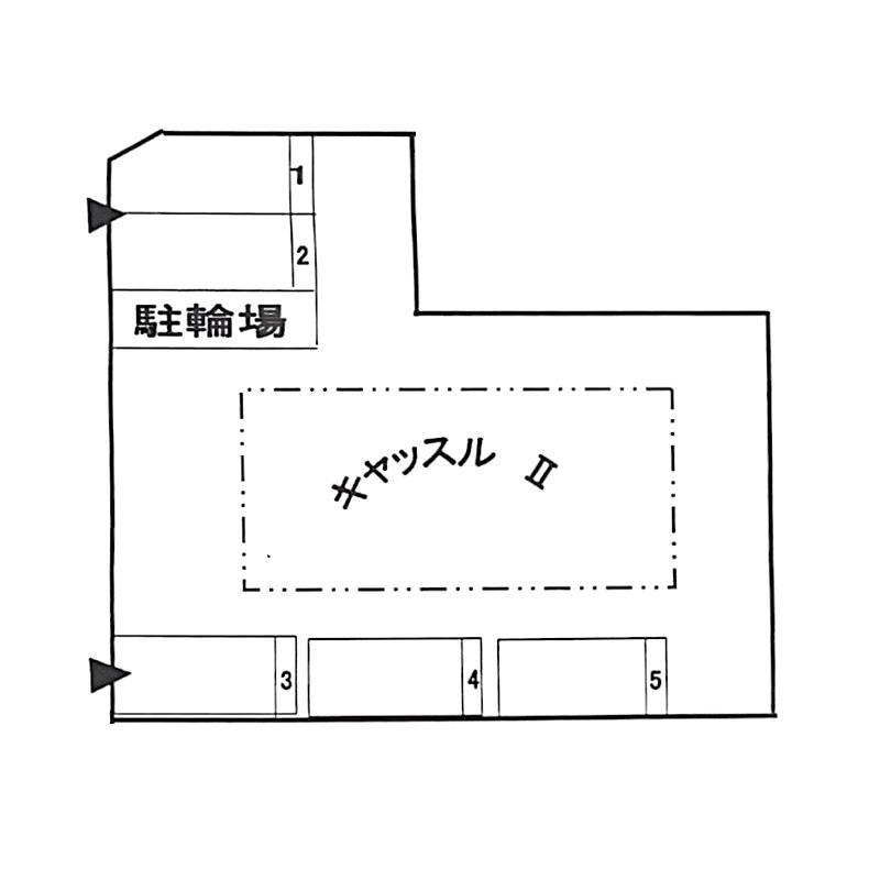 キャッスルⅡＰの駐車配置図