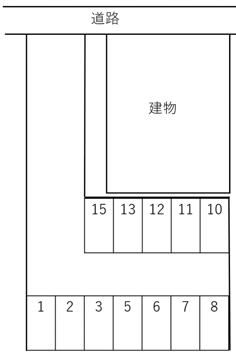小松パーキングの駐車配置図