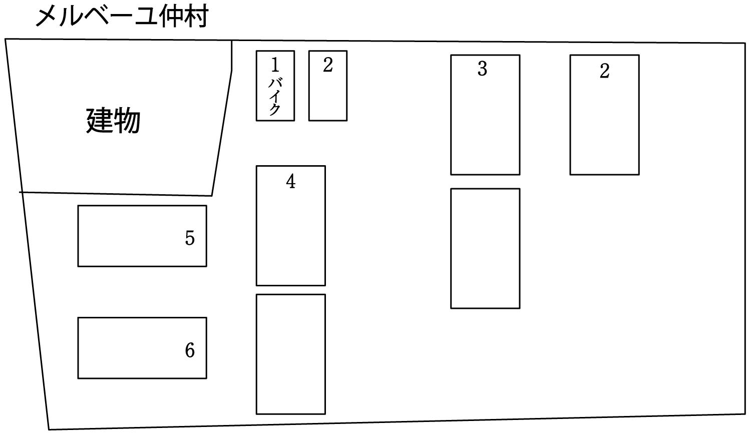 メルベーユ仲村の駐車配置図