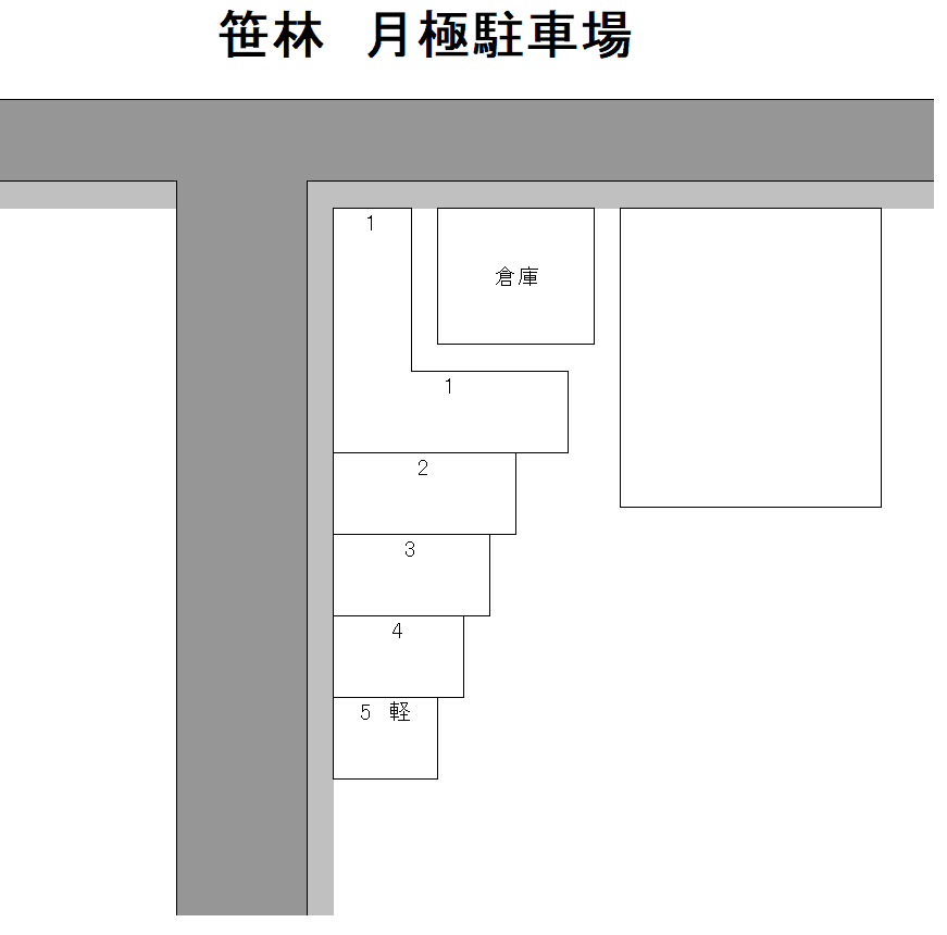 笹林月極駐車場の駐車配置図