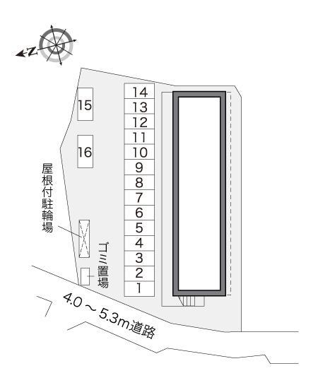 グリーンハイム(17320)の駐車配置図