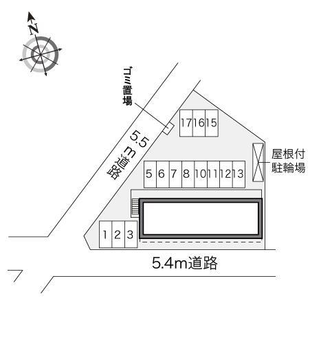 城屋敷１１０(29690)の駐車配置図