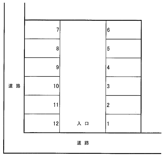 矢次駐車場の駐車配置図