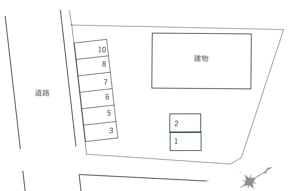 ブリーズ　那珂の駐車配置図