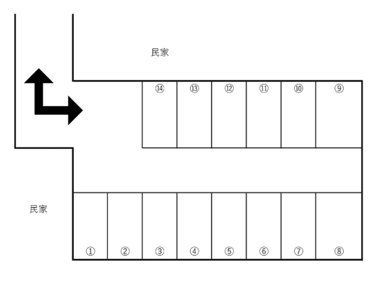帯山7丁目駐車場の駐車配置図