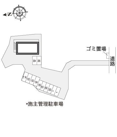 城南Ⅲ(12619)の駐車配置図