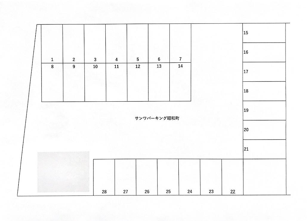 サンワパーキング昭和町の駐車配置図