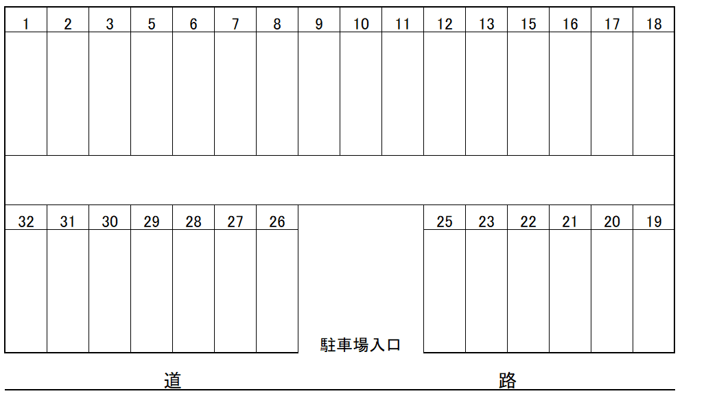 中野久木6430551駐車場の駐車配置図