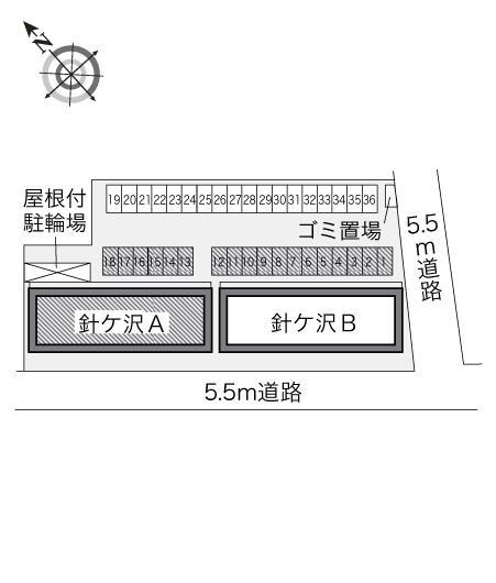 針ヶ沢Ａ(21251)の駐車配置図