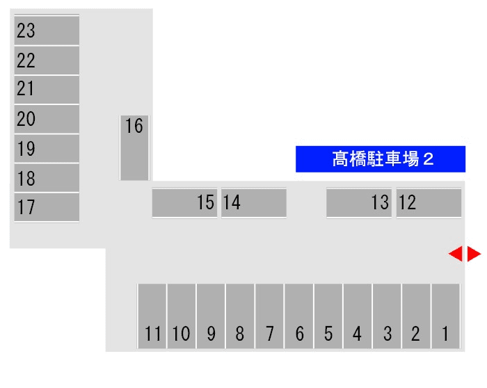 ブルーローズ髙橋駐車場Ⅱの駐車配置図