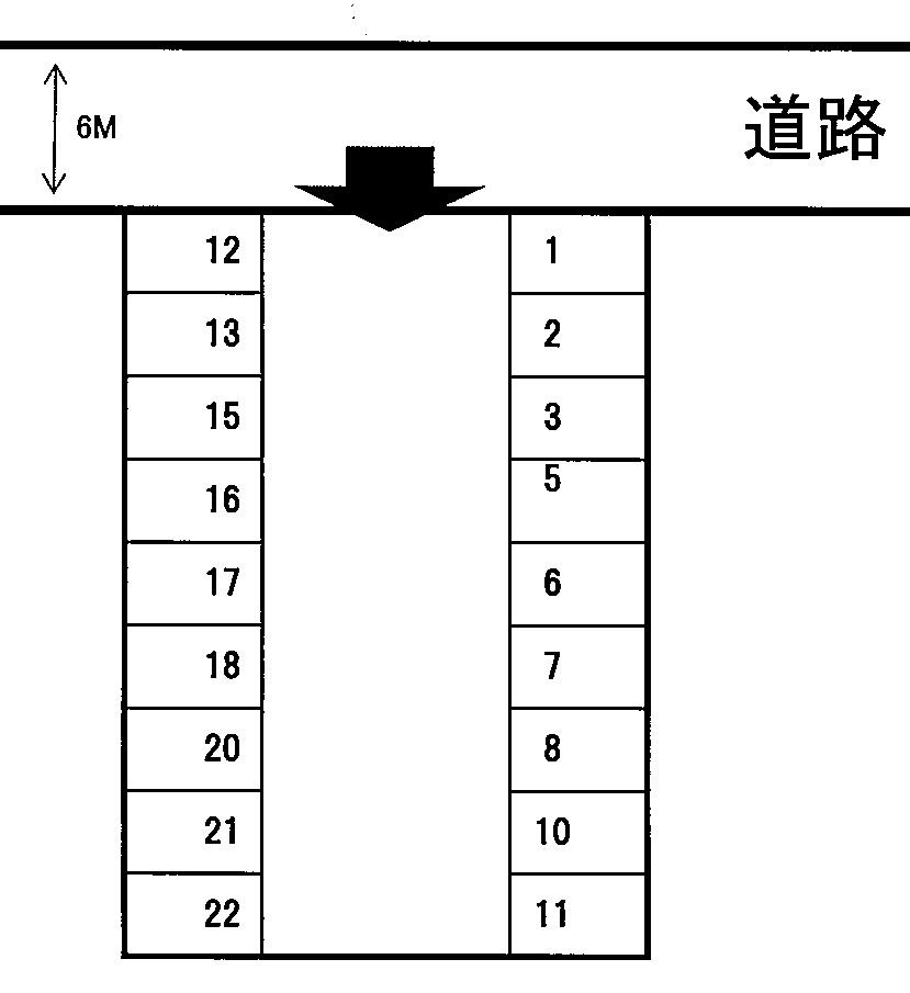 元町３丁目駐車場の駐車配置図