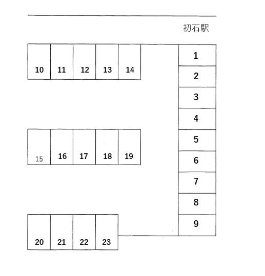 東初石5351451駐車場の駐車配置図