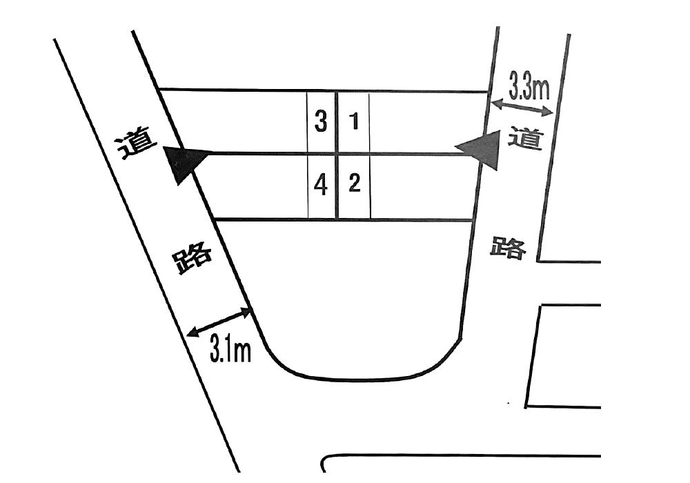 上和田２２５８パーキングの駐車配置図