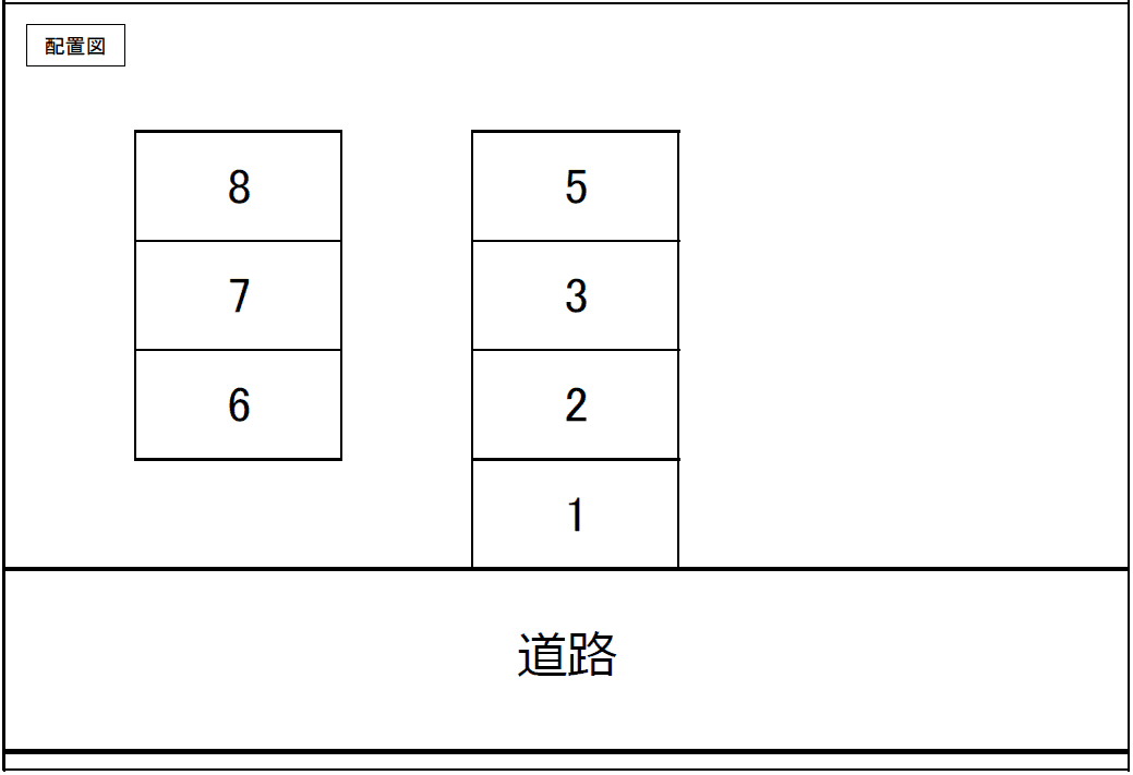 遠藤第2駐車場の駐車配置図