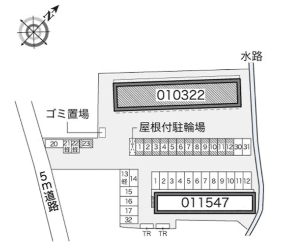ＤＡＣＨＩＫＡ(36970)　敷地外駐車場の駐車配置図