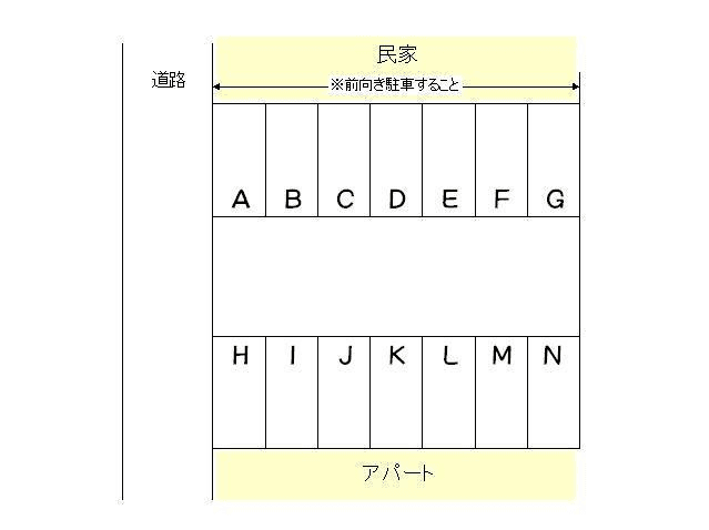 永井吉田月極駐車場の駐車配置図