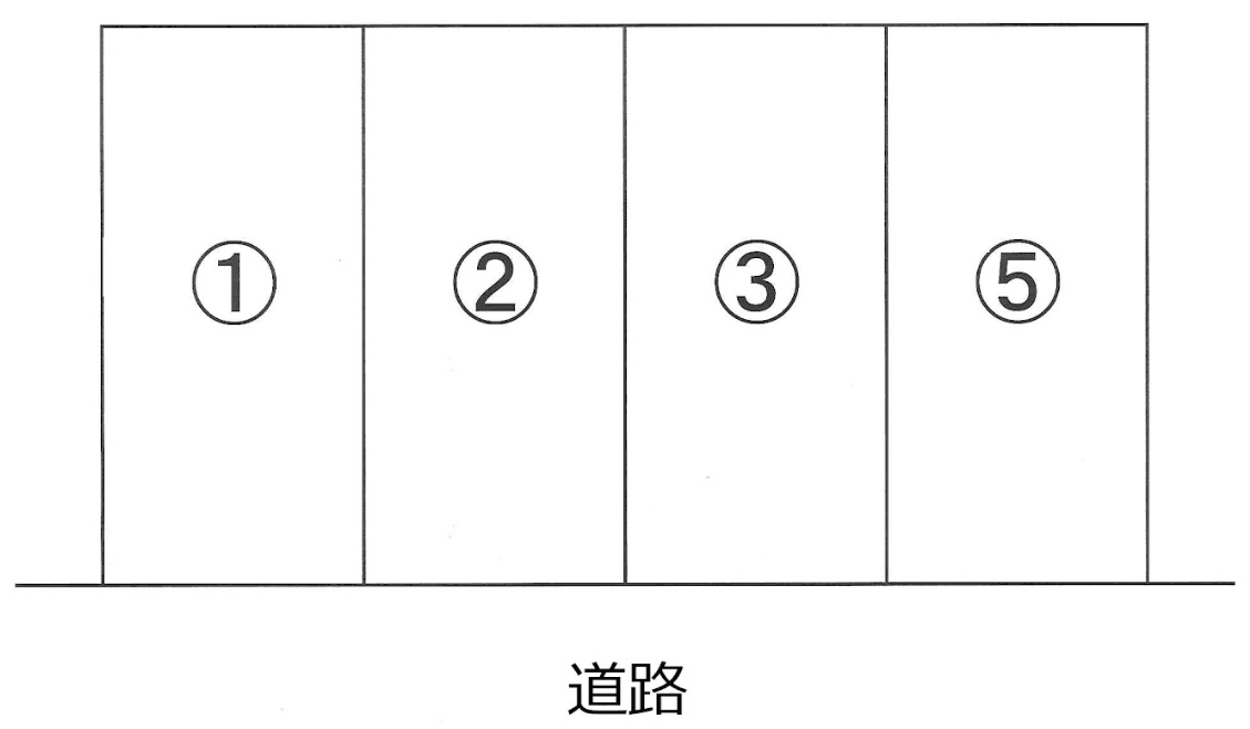 髙澤駐車場の駐車配置図