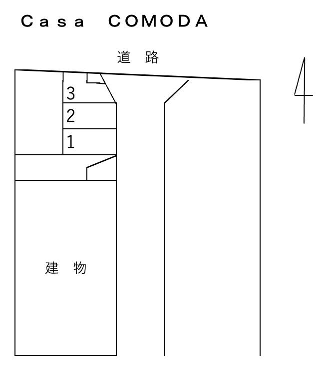 Ｃａｓａ　ＣＯＭＯＤＡの駐車配置図