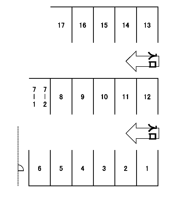 図師駐車場第２の駐車配置図