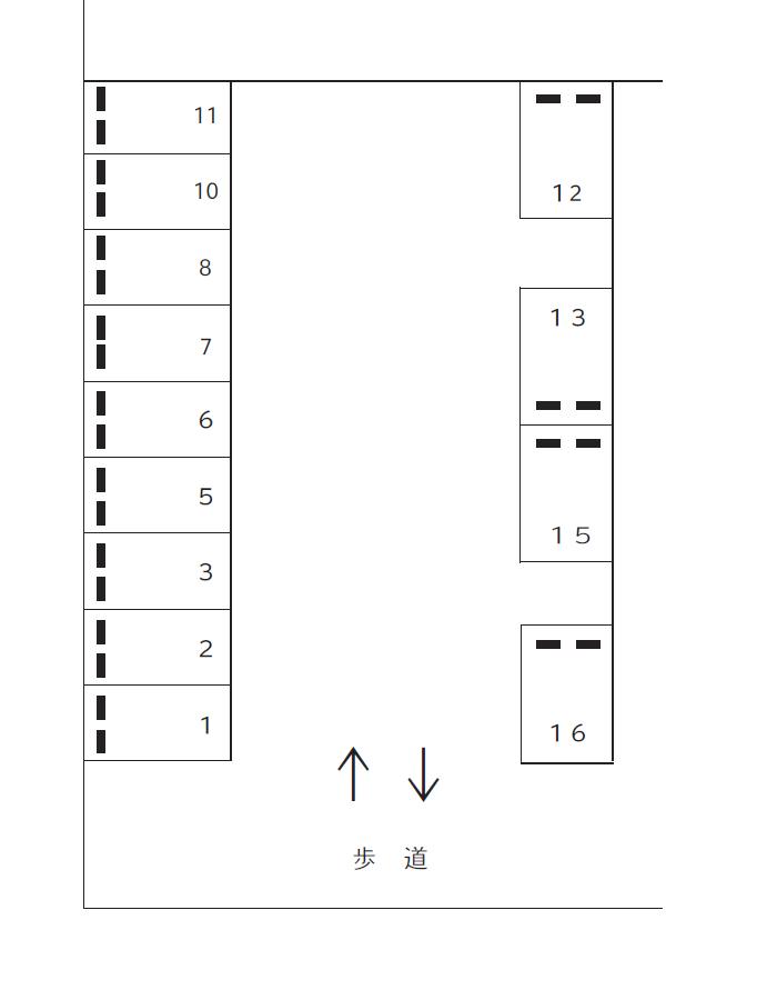 もりの里パーキングの駐車配置図