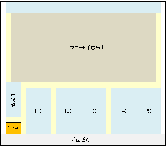 アルマコート千歳烏山の駐車配置図