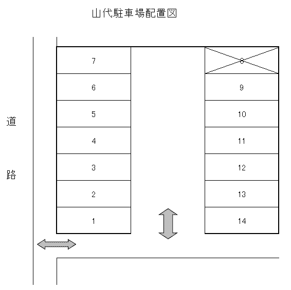 ＡＰパーク山代の駐車配置図