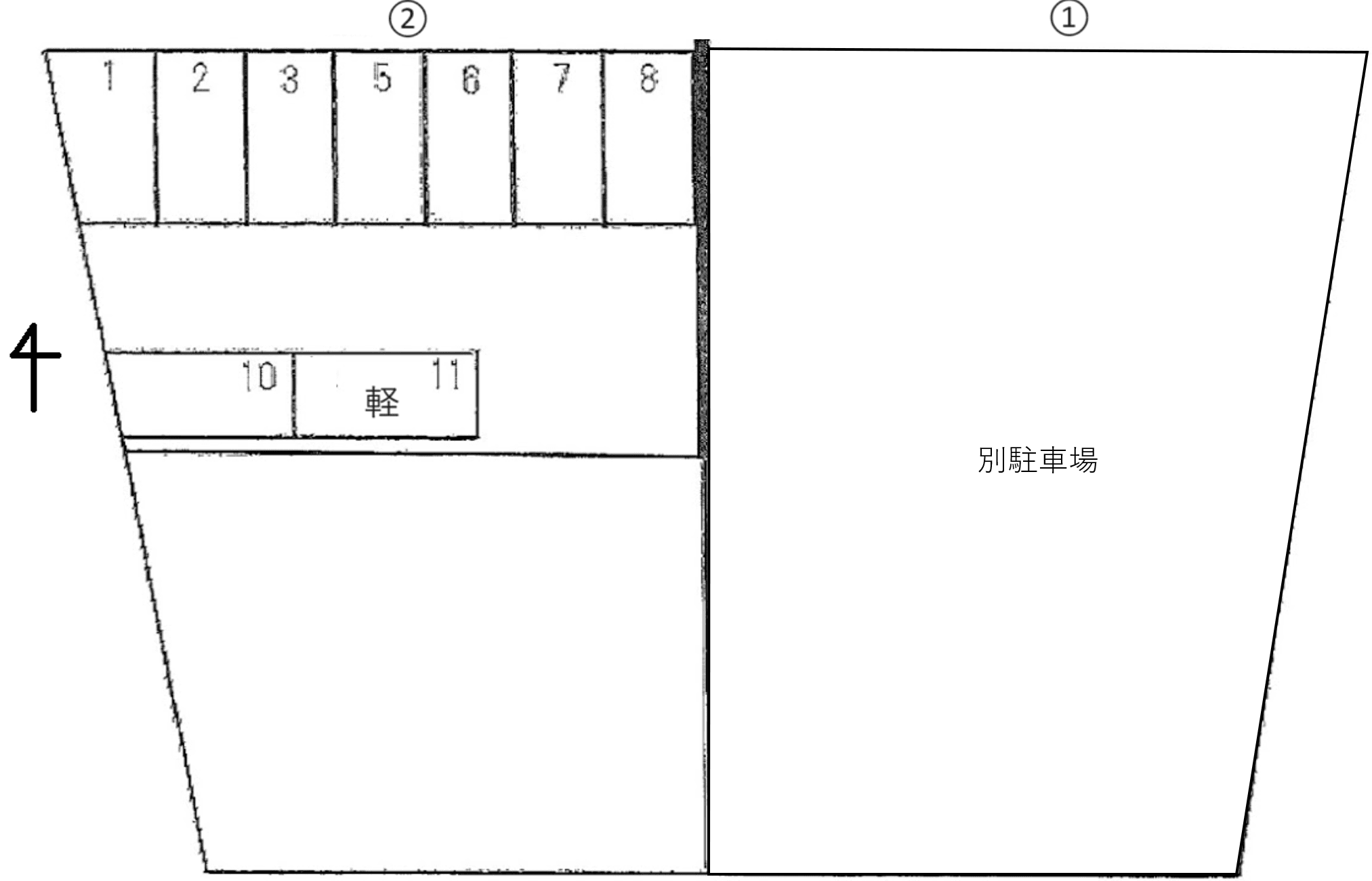 幸町２丁目駐車場②の駐車配置図