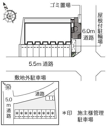 椎の木(54799)　敷地外駐車場の駐車配置図