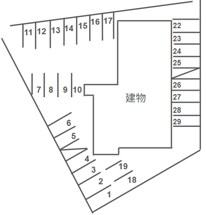 時津ロードマンションの駐車配置図
