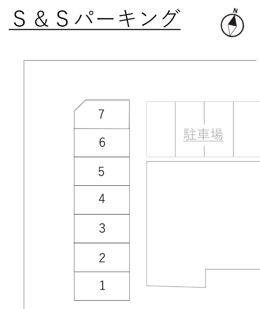 S＆Sパーキングの駐車配置図