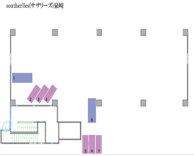 southerlies泉崎の駐車配置図